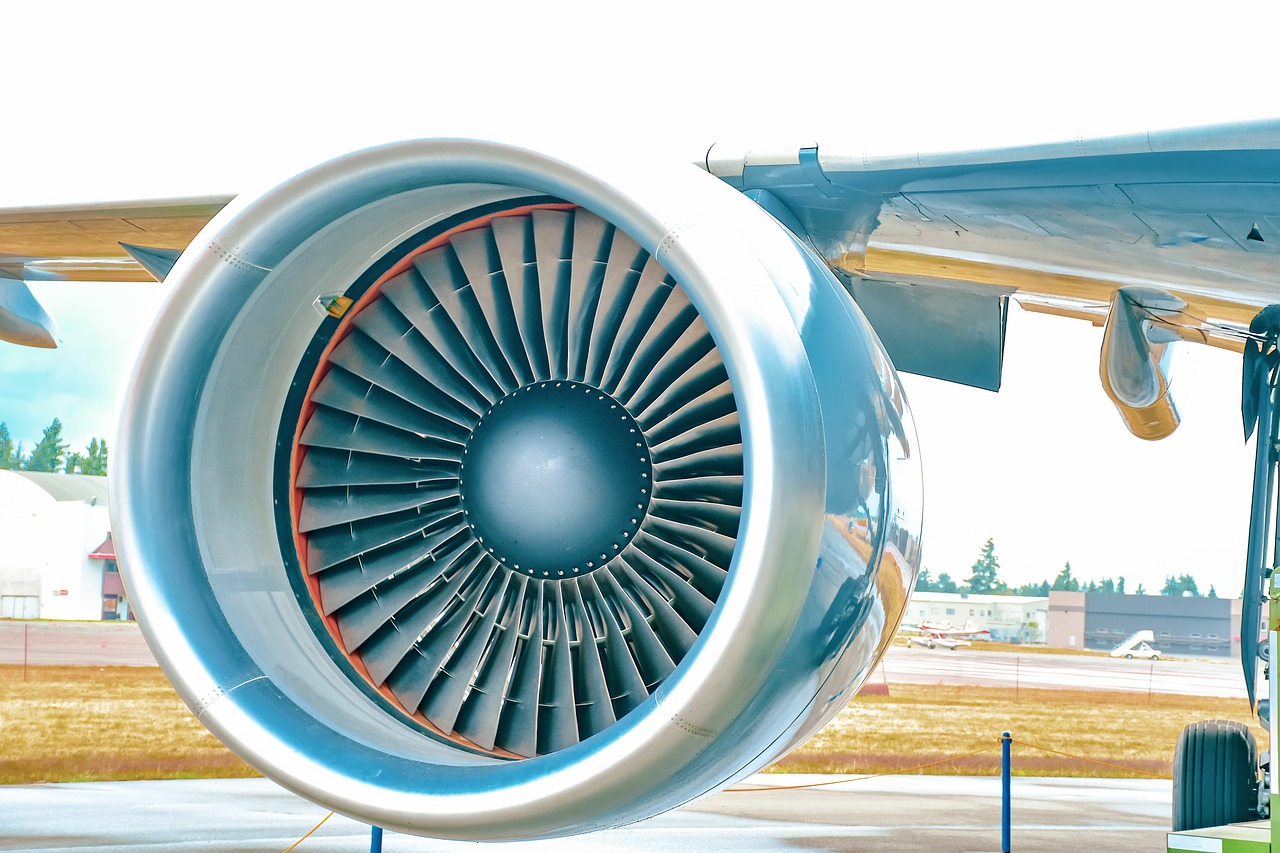 turbofan engine of a plane