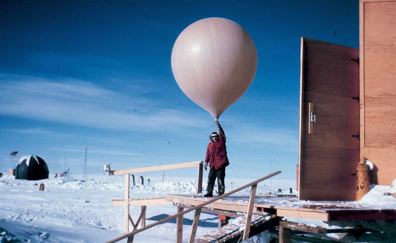 release of a weather balloon