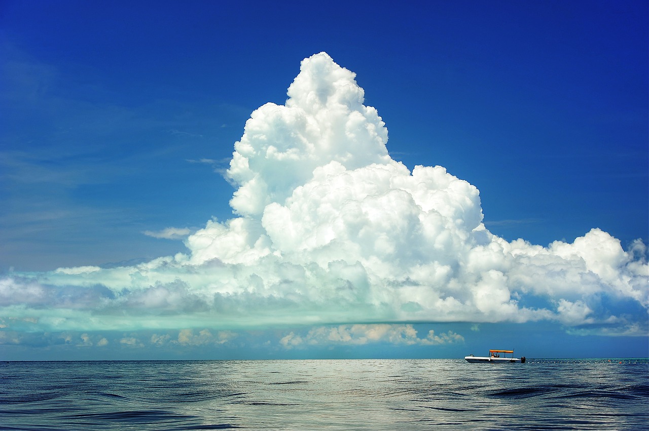 cumulonimbus cloud over the sea