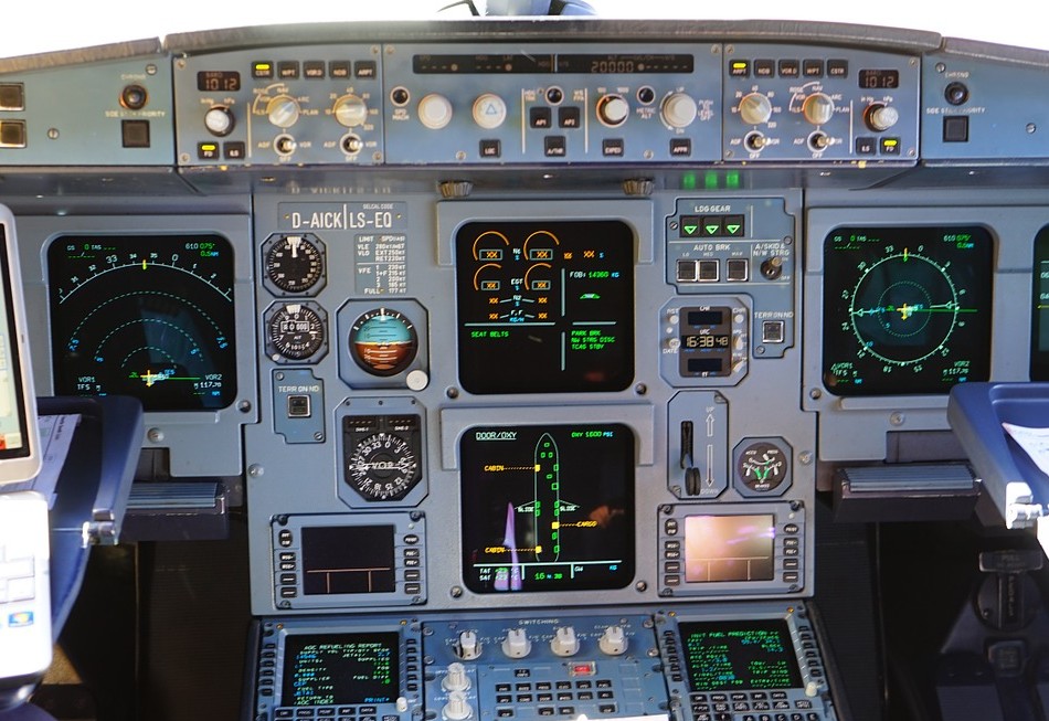 Airbus plane cockpit