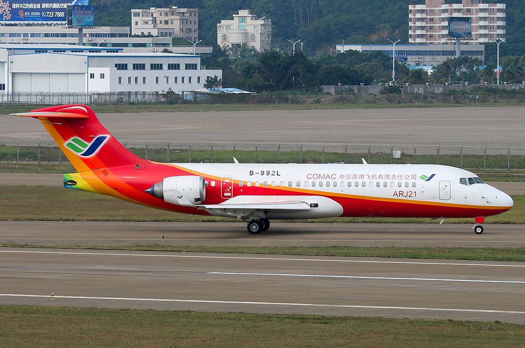 chinese comac arj21 at airport