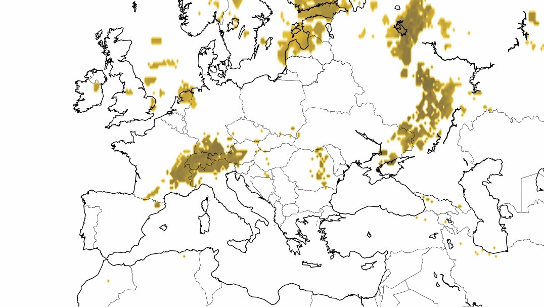 europe thunderstorm map
